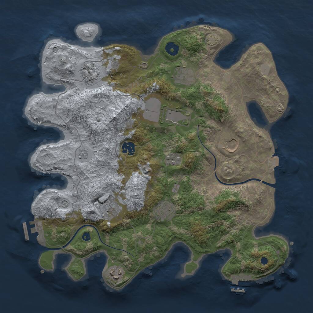 Rust Map: Procedural Map, Size: 3500, Seed: 1313111391, 15 Monuments