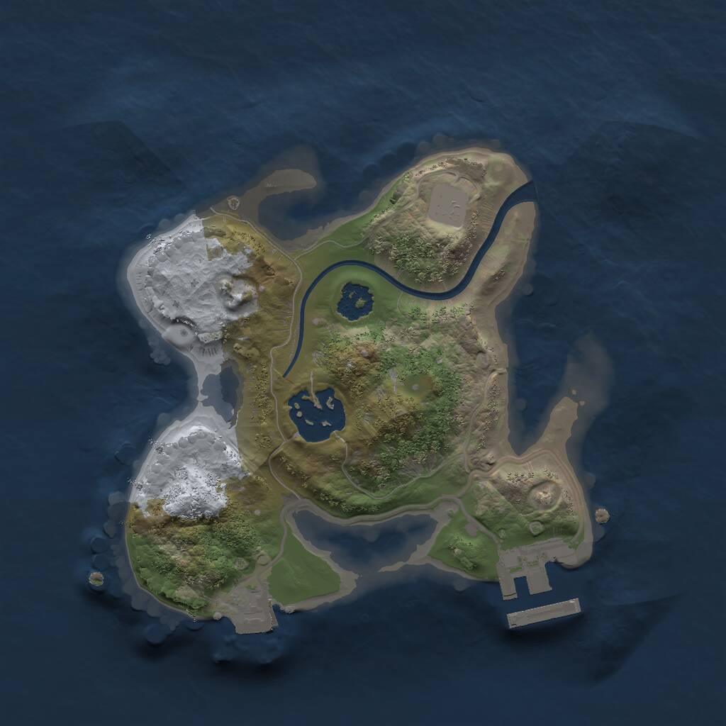 Rust Map: Procedural Map, Size: 2000, Seed: 449895701, 3 Monuments
