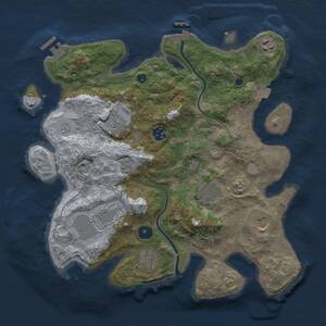 Thumbnail Rust Map: Procedural Map, Size: 3500, Seed: 328548211, 14 Monuments