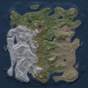 Thumbnail Rust Map: Procedural Map, Size: 4000, Seed: 1423337048, 14 Monuments