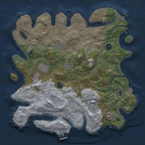 Thumbnail Rust Map: Procedural Map, Size: 3700, Seed: 998144, 14 Monuments