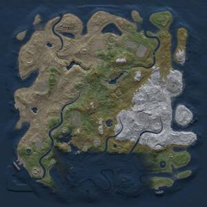 Thumbnail Rust Map: Procedural Map, Size: 4500, Seed: 740154267, 17 Monuments
