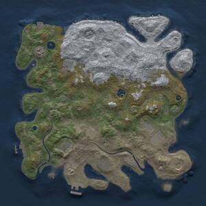 Thumbnail Rust Map: Procedural Map, Size: 3800, Seed: 1401967550, 14 Monuments