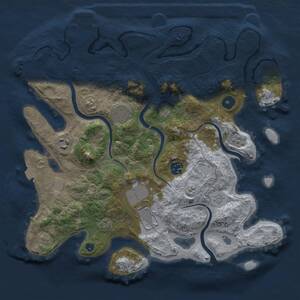 Thumbnail Rust Map: Procedural Map, Size: 3500, Seed: 1231234123, 11 Monuments