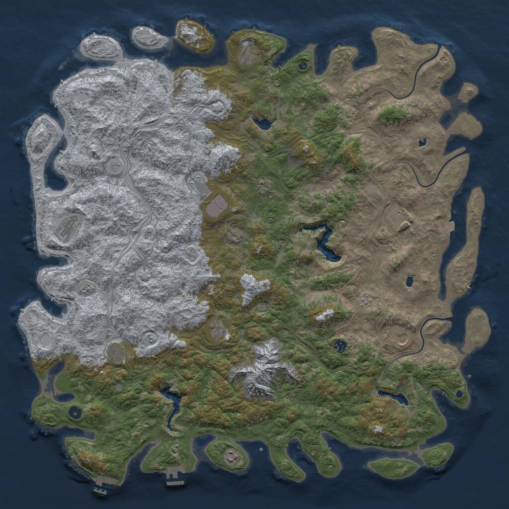 Rust Map: Procedural Map, Size: 6000, Seed: 5563560, 17 Monuments