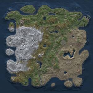 Thumbnail Rust Map: Procedural Map, Size: 4500, Seed: 279660385, 17 Monuments