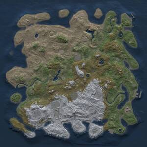 Thumbnail Rust Map: Procedural Map, Size: 4400, Seed: 2010926541, 15 Monuments