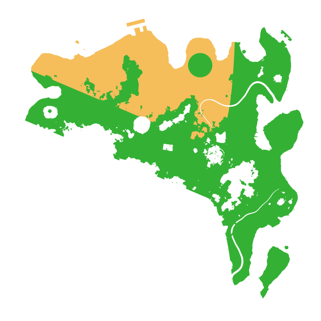 Biome Rust Map: Procedural Map, Size: 3500, Seed: 12442