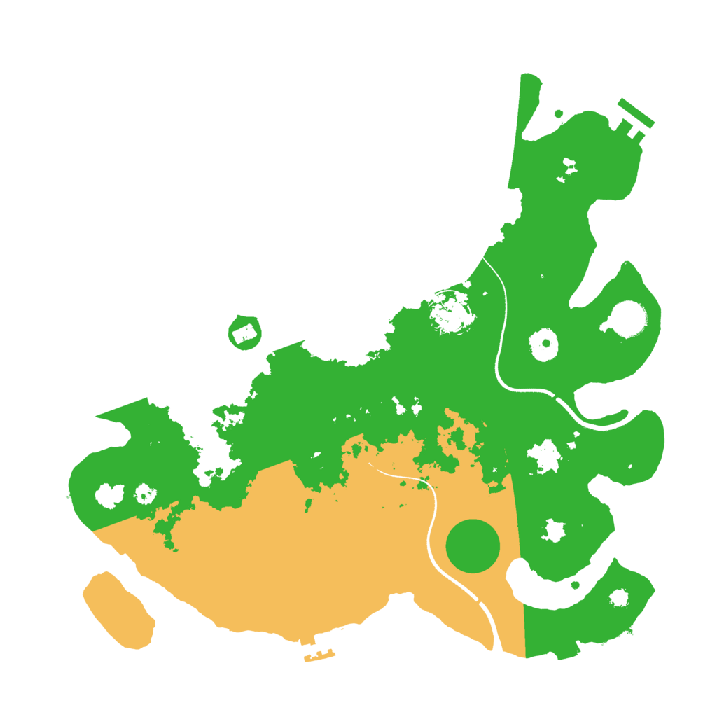 Biome Rust Map: Procedural Map, Size: 3500, Seed: 1376991643
