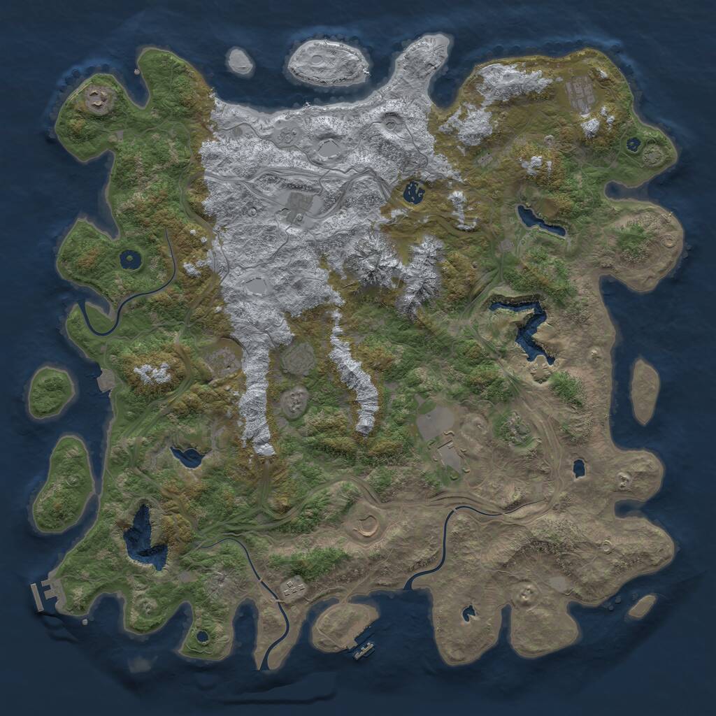 Rust Map: Procedural Map, Size: 5100, Seed: 17948, 16 Monuments