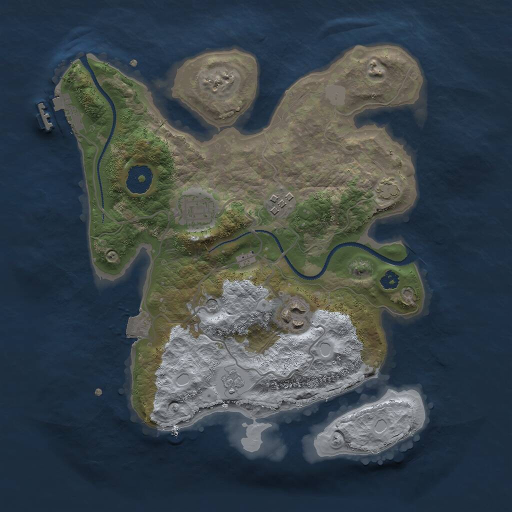Rust Map: Procedural Map, Size: 2800, Seed: 180302111, 8 Monuments