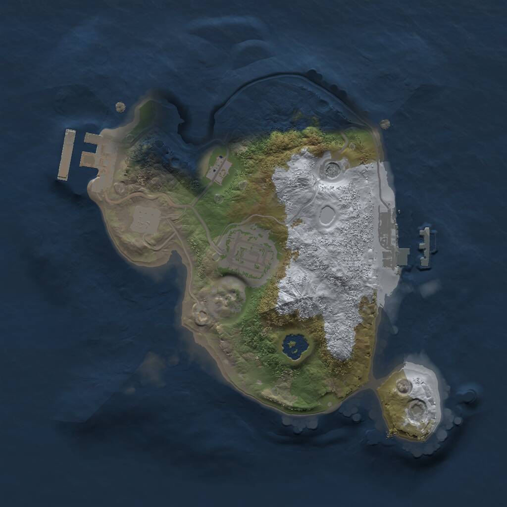 Rust Map: Procedural Map, Size: 2000, Seed: 49964, 5 Monuments