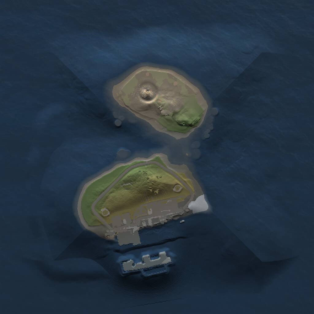 Rust Map: Procedural Map, Size: 1000, Seed: 1548741668, 2 Monuments