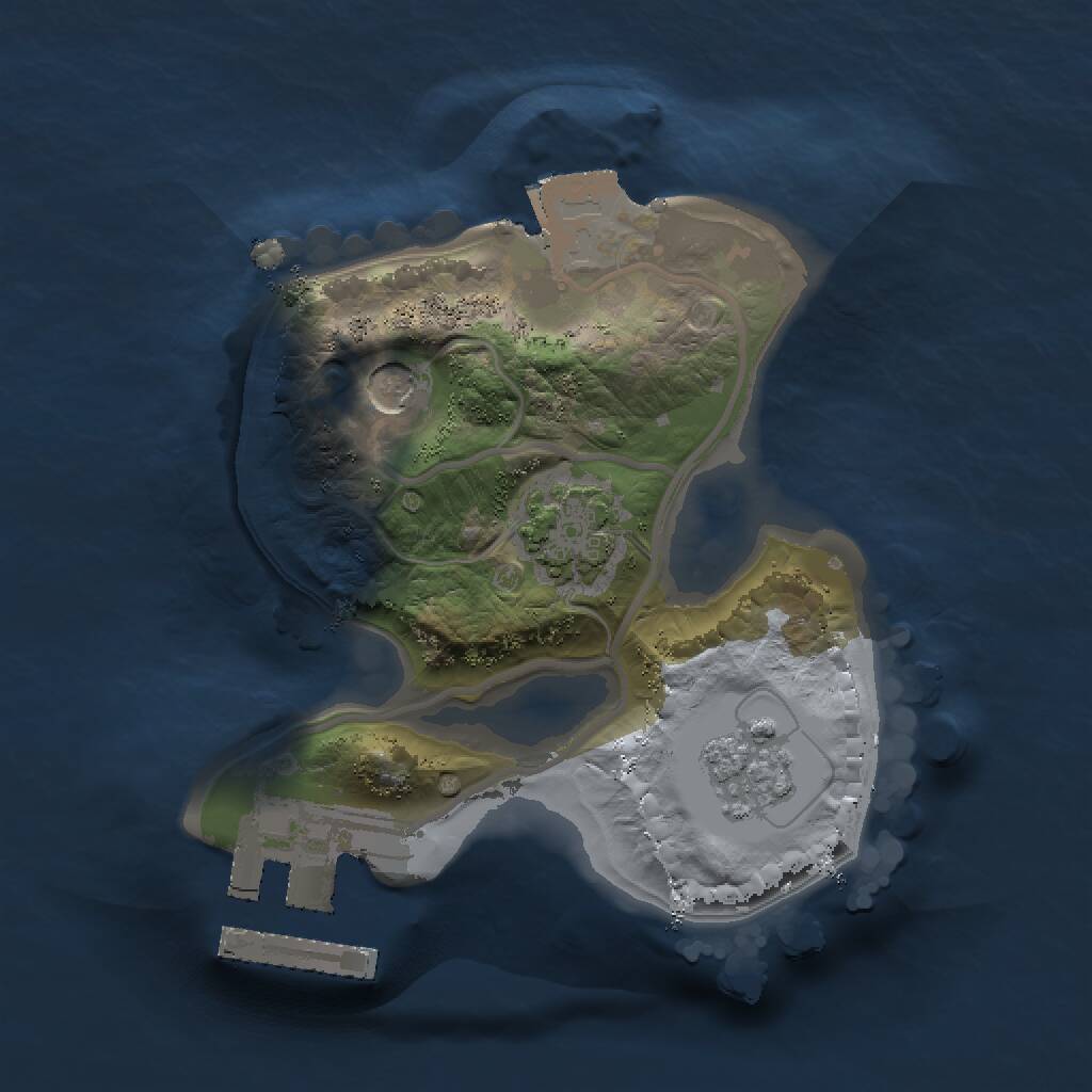 Rust Map: Procedural Map, Size: 1400, Seed: 1548741668, 5 Monuments