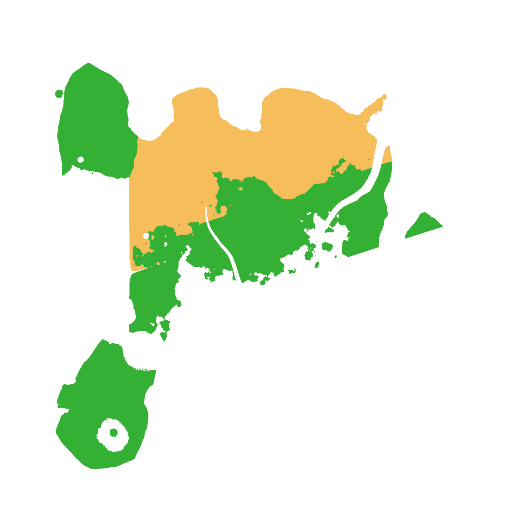 Biome Rust Map: Procedural Map, Size: 2500, Seed: 99668