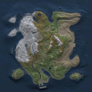 Thumbnail Rust Map: Procedural Map, Size: 2750, Seed: 446088715, 6 Monuments