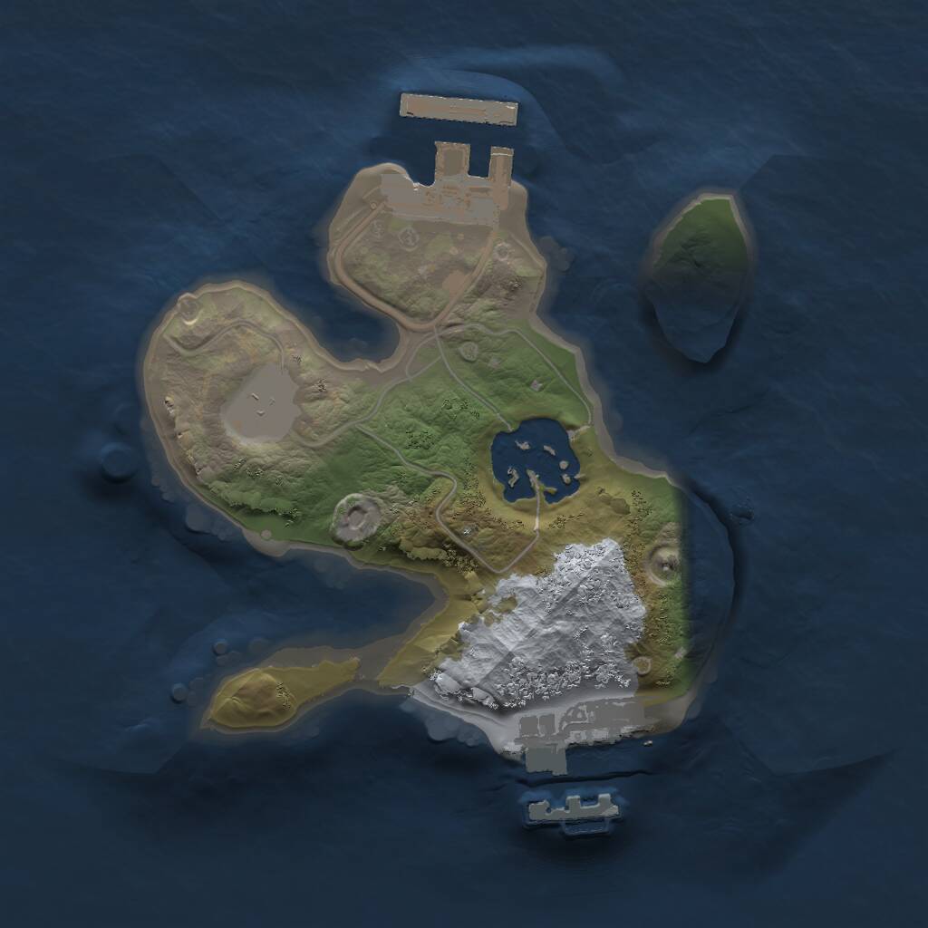 Rust Map: Procedural Map, Size: 1600, Seed: 1241241525, 4 Monuments