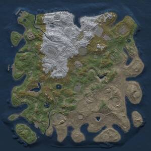 Thumbnail Rust Map: Procedural Map, Size: 4250, Seed: 719383568, 17 Monuments