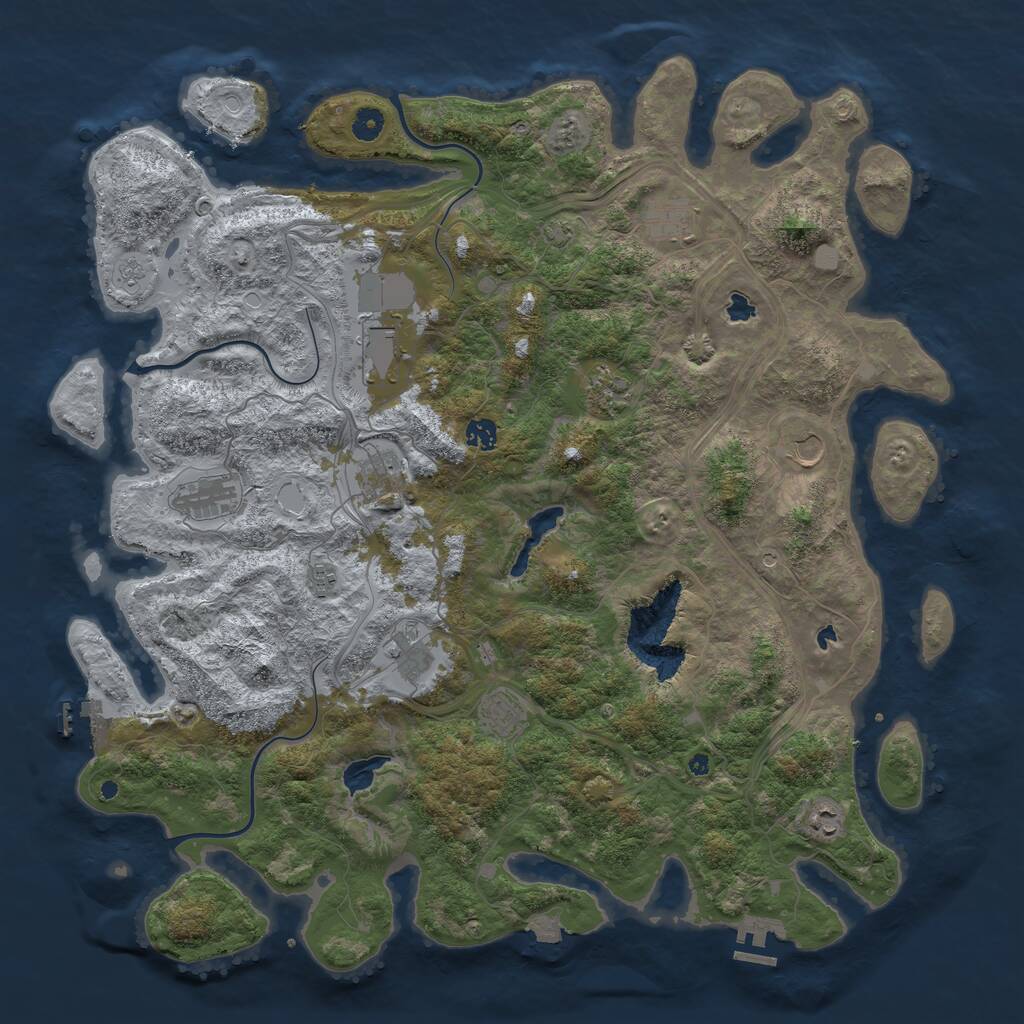 Rust Map: Procedural Map, Size: 4750, Seed: 403799470, 17 Monuments