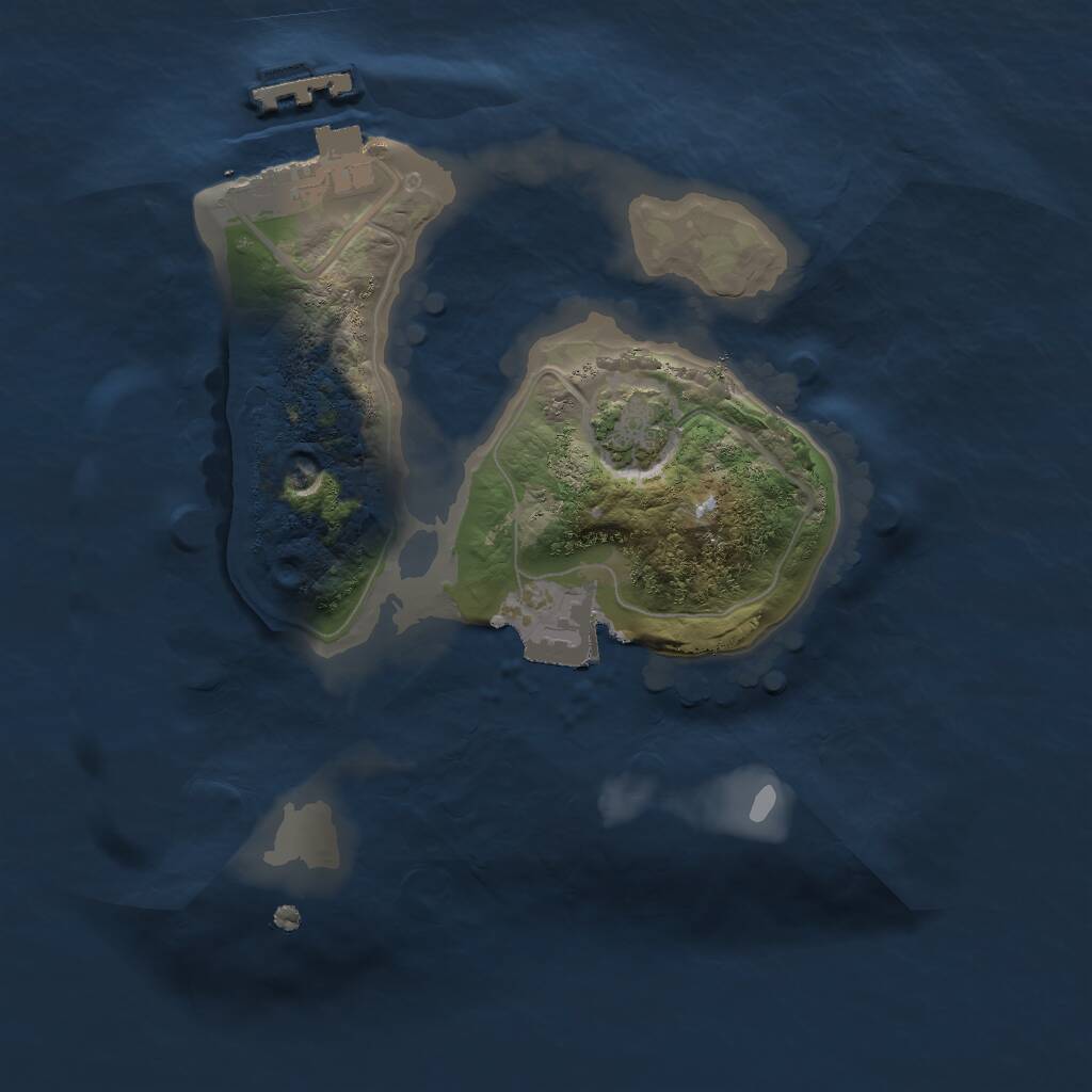 Rust Map: Procedural Map, Size: 1700, Seed: 1657730677, 3 Monuments