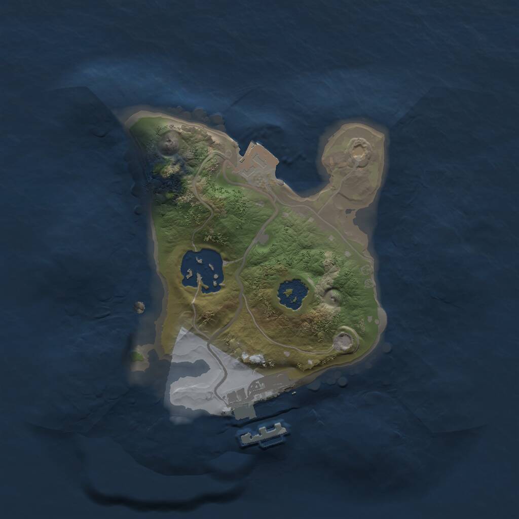 Rust Map: Procedural Map, Size: 1750, Seed: 1547493447, 3 Monuments