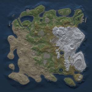 Thumbnail Rust Map: Procedural Map, Size: 3700, Seed: 89984238, 14 Monuments