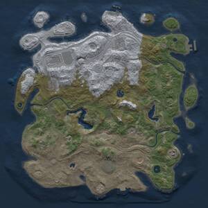 Thumbnail Rust Map: Procedural Map, Size: 4250, Seed: 1164539572, 15 Monuments