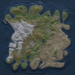 Thumbnail Rust Map: Procedural Map, Size: 3500, Seed: 88572824, 14 Monuments