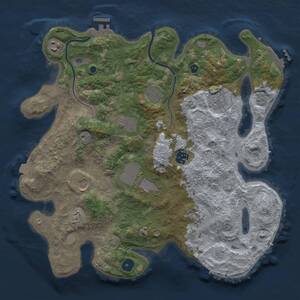 Thumbnail Rust Map: Procedural Map, Size: 3700, Seed: 2119684688, 15 Monuments