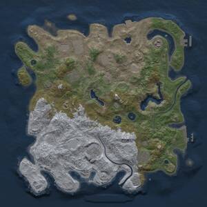 Thumbnail Rust Map: Procedural Map, Size: 4000, Seed: 35606336, 15 Monuments