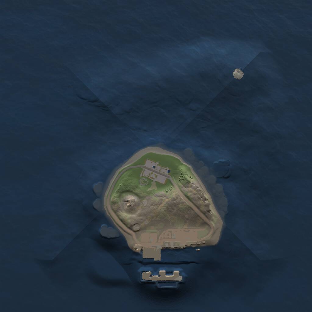 Rust Map: Procedural Map, Size: 1200, Seed: 1508619035, 2 Monuments