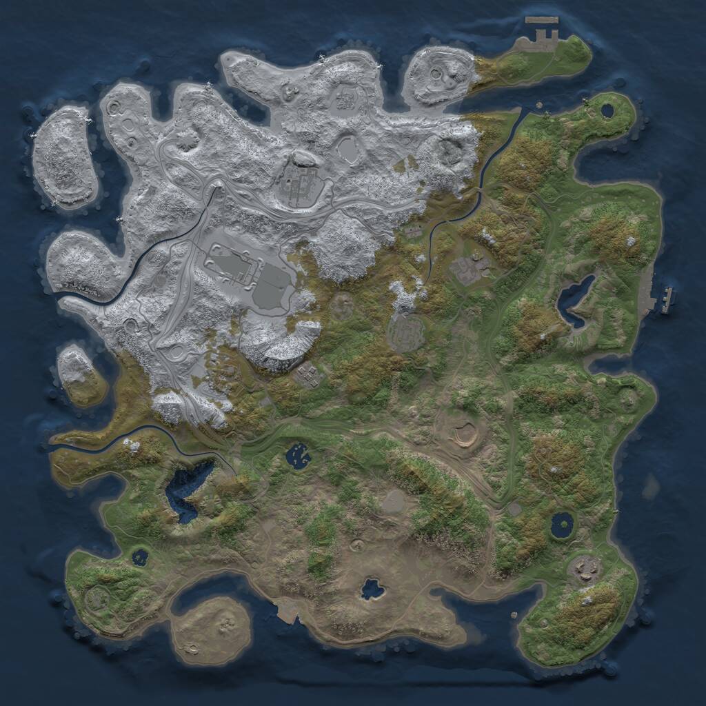 Rust Map: Procedural Map, Size: 4300, Seed: 1618488798, 15 Monuments