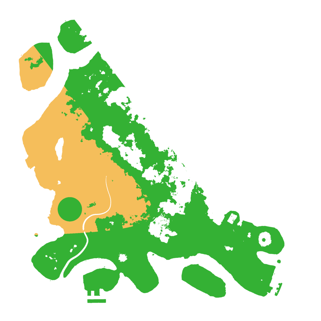 Biome Rust Map: Procedural Map, Size: 3500, Seed: 142134958