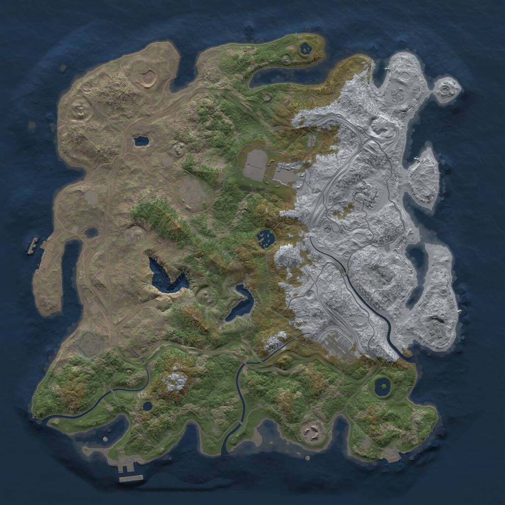 Rust Map: Procedural Map, Size: 4300, Seed: 277702257, 15 Monuments