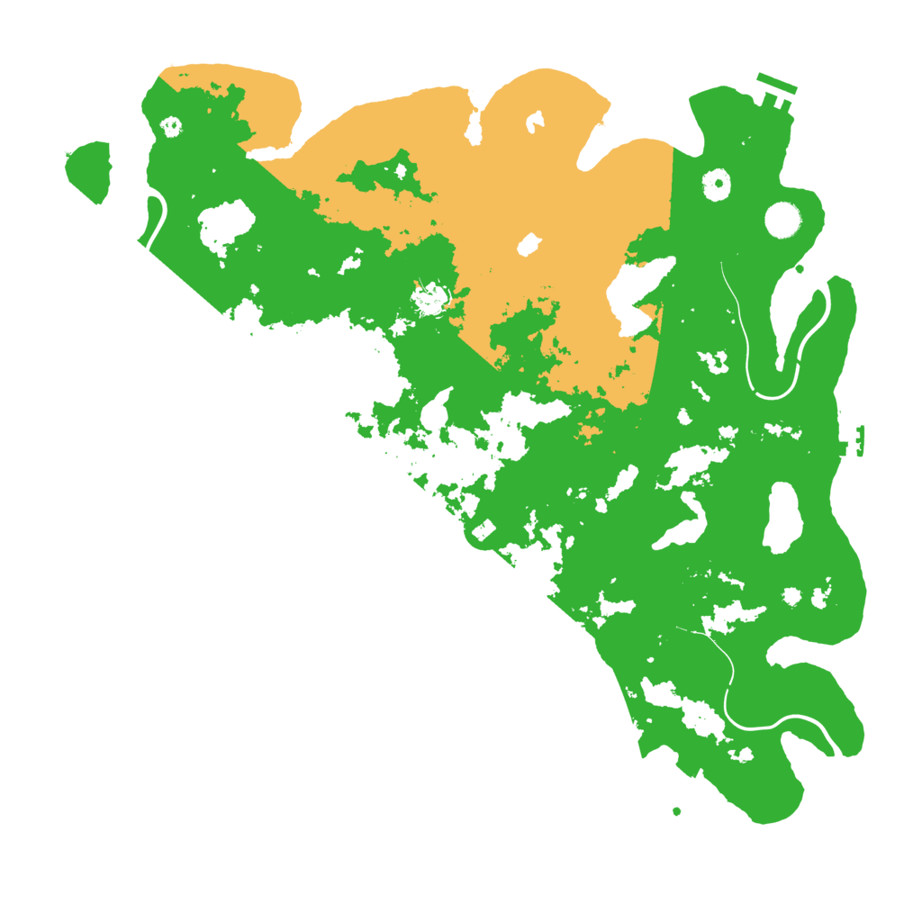 Biome Rust Map: Procedural Map, Size: 4500, Seed: 384439007