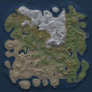 Thumbnail Rust Map: Procedural Map, Size: 5000, Seed: 721258287, 17 Monuments