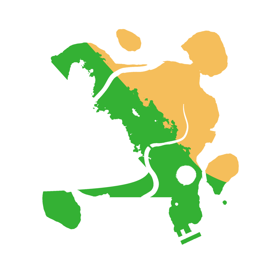 Biome Rust Map: Procedural Map, Size: 2500, Seed: 1019520663