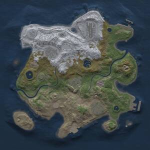 Thumbnail Rust Map: Procedural Map, Size: 3000, Seed: 18729, 12 Monuments