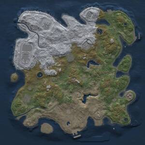 Thumbnail Rust Map: Procedural Map, Size: 4000, Seed: 1810578958, 14 Monuments