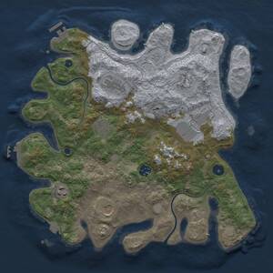 Thumbnail Rust Map: Procedural Map, Size: 3600, Seed: 12903, 13 Monuments