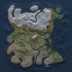 Thumbnail Rust Map: Procedural Map, Size: 3500, Seed: 414272071, 12 Monuments