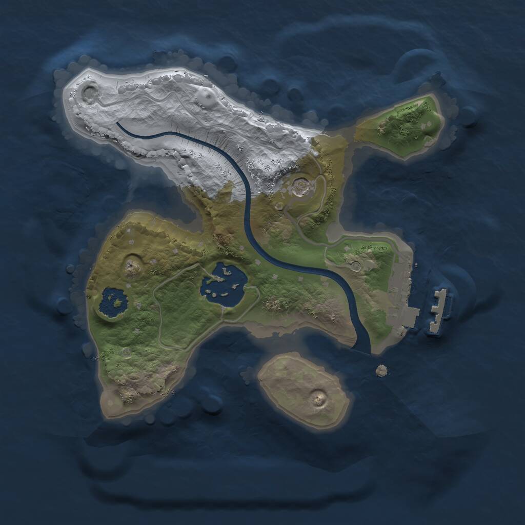Rust Map: Procedural Map, Size: 1800, Seed: 165791216, 4 Monuments