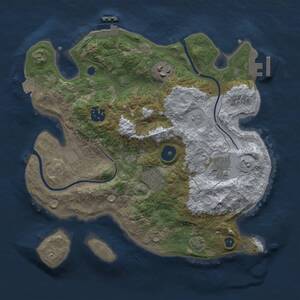Thumbnail Rust Map: Procedural Map, Size: 3000, Seed: 17000, 9 Monuments