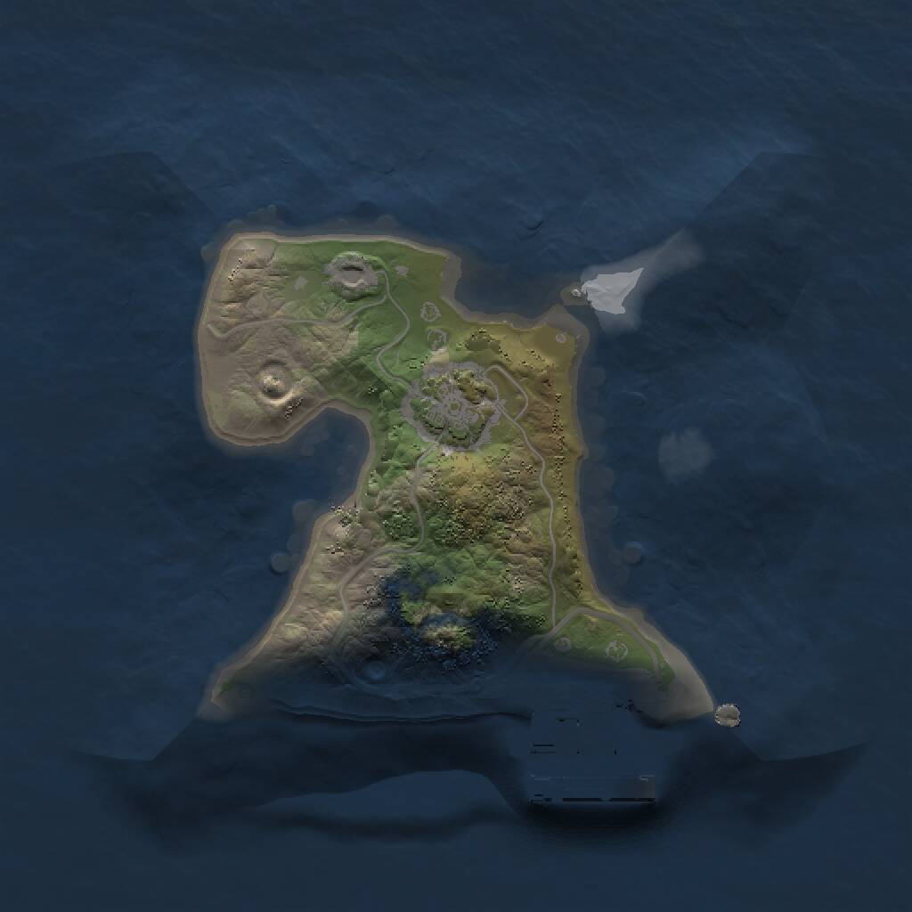 Rust Map: Procedural Map, Size: 1500, Seed: 1888438674, 3 Monuments