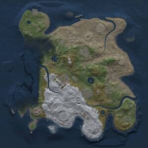 Thumbnail Rust Map: Procedural Map, Size: 3250, Seed: 619345339, 13 Monuments