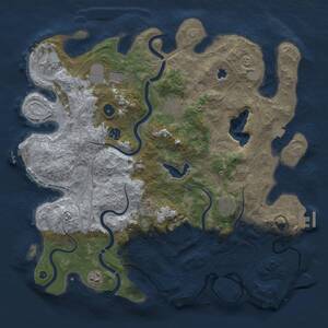 Thumbnail Rust Map: Procedural Map, Size: 4250, Seed: 1436073787, 14 Monuments