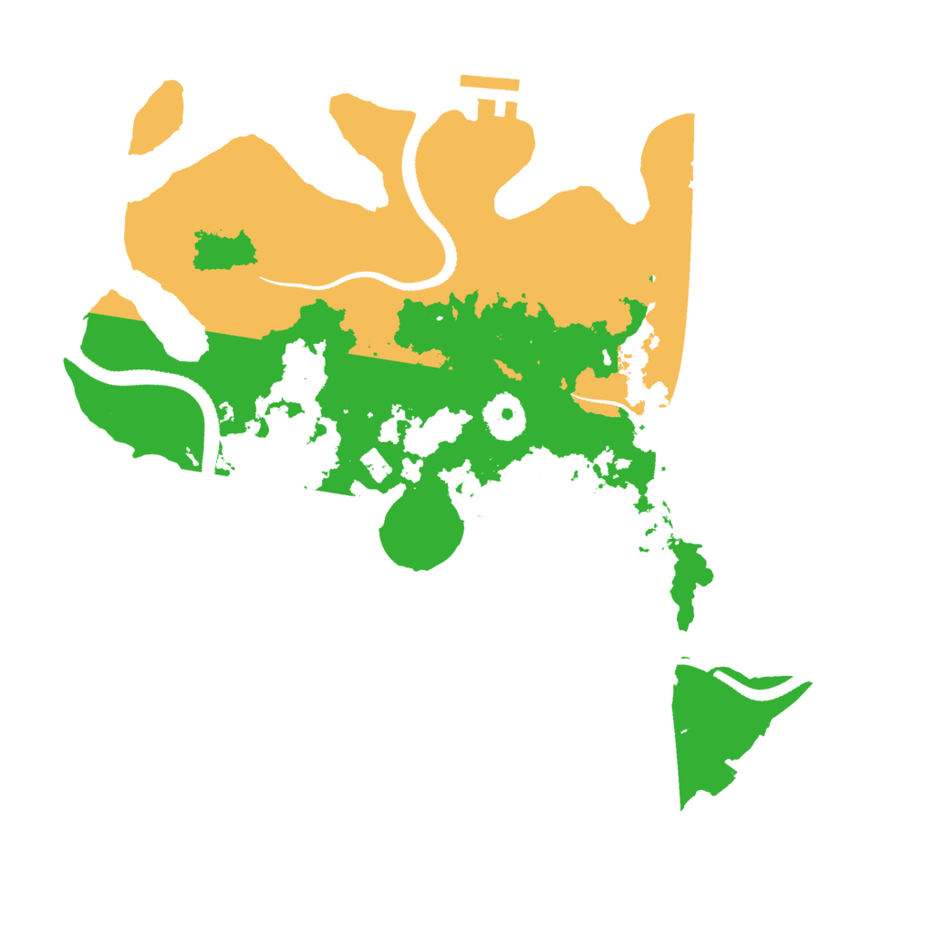 Biome Rust Map: Procedural Map, Size: 3200, Seed: 57913576