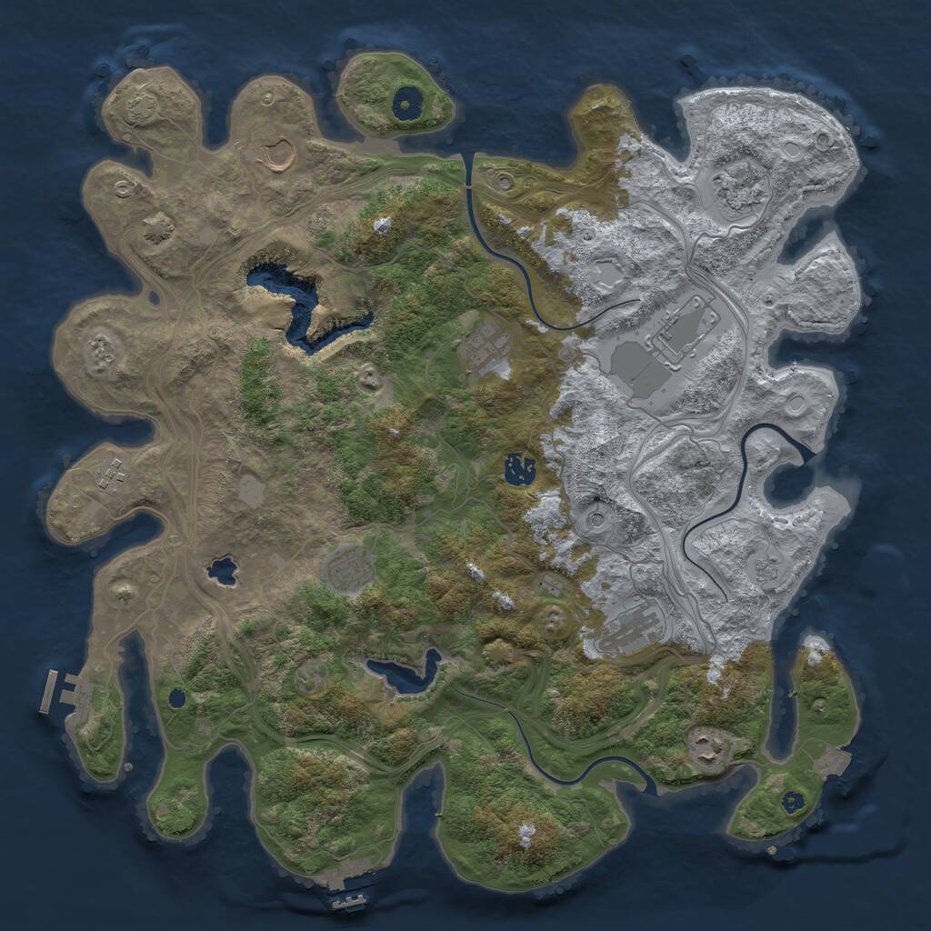 Rust Map: Procedural Map, Size: 4250, Seed: 31756, 15 Monuments