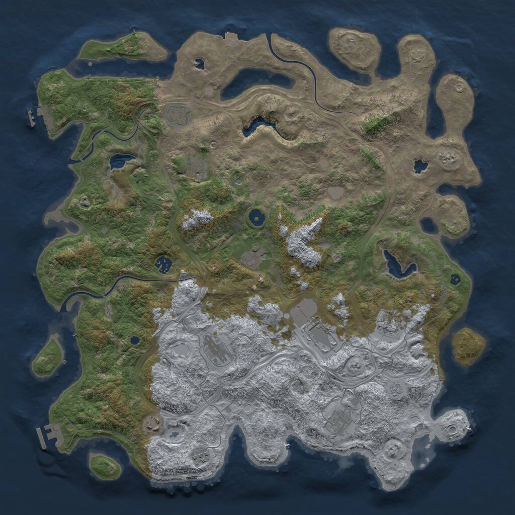 Rust Map: Procedural Map, Size: 4750, Seed: 120272, 16 Monuments