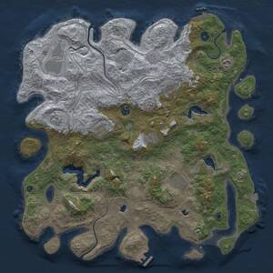 Thumbnail Rust Map: Procedural Map, Size: 4500, Seed: 1494820325, 16 Monuments